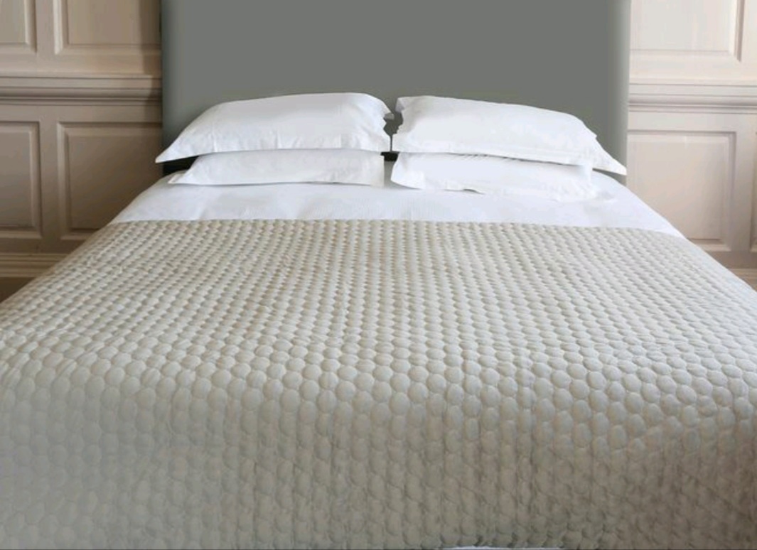 Scatter Box Halo 140x240cm Bedspread, Silver Scatter Box Halo 140x240cm Bedspread, Silver Description: Introduce colour and texture into your living space with this subtle geometric design throw. Featuring beautiful halo shapes that covers the face of this quilted style throw, it will be a lovely finishing touch to any living space. The throws are available in 11 colour's to suit a variety of interior styles. Team up with more items from the Halo collection to complete the look. Dimensions: W140cm x L240cm Material: 100% Polyester. Care instructions: Dry clean only. Features: Coordinating designer curtains, cushions, bed linen, throws available SKU: 3CT1344A Additional Information Additional Informat