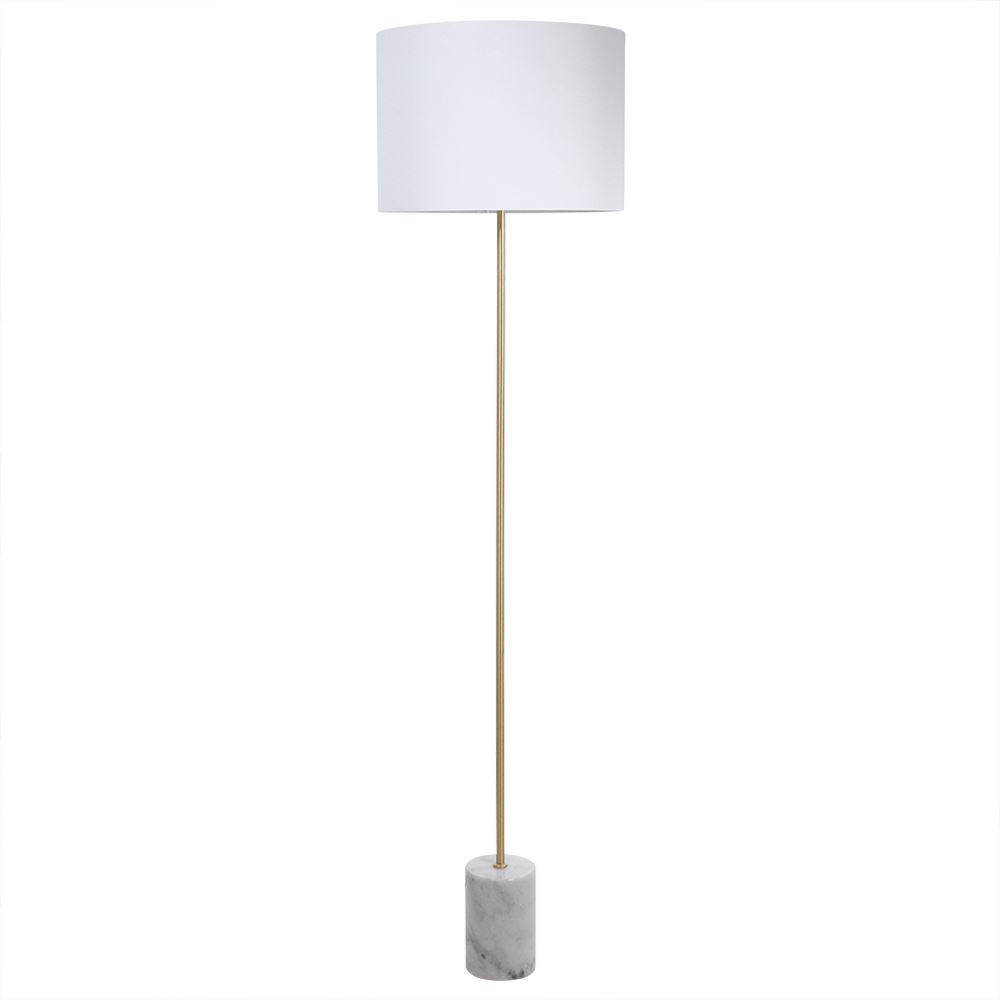 White Marble Base Floor Lamp