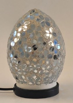 THE-GRANGE-COLLECTION-WHITE-MOSAIC-EGG-LAMP 18.5X18.5X26.5CM Product Code: AL7 Availability: In Stock