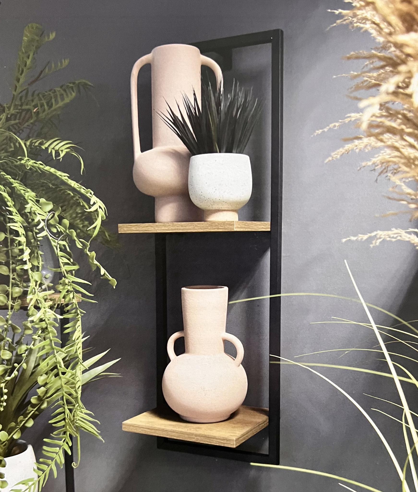 25X75cm Wall Mounted Shelf - Yellow Oak 1PK