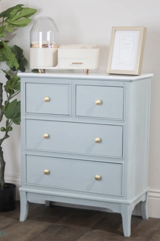 Monroe 4 Drawer Cabinet With Marble Top Sage OUT OF STOCK