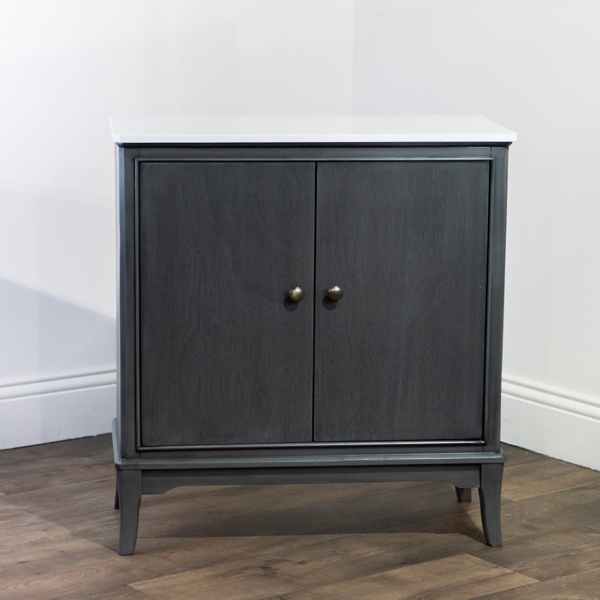 Monroe 2 door cabinet with marble top russell -TL6603 - Image 2