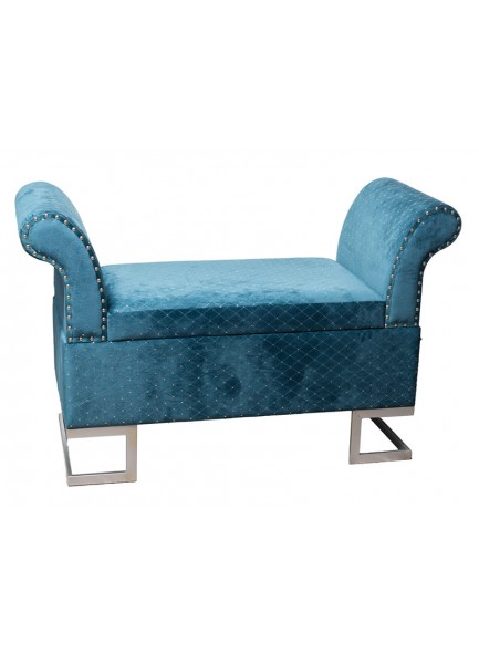 Green Luxury Love Seat with Storage 102x40x68cm