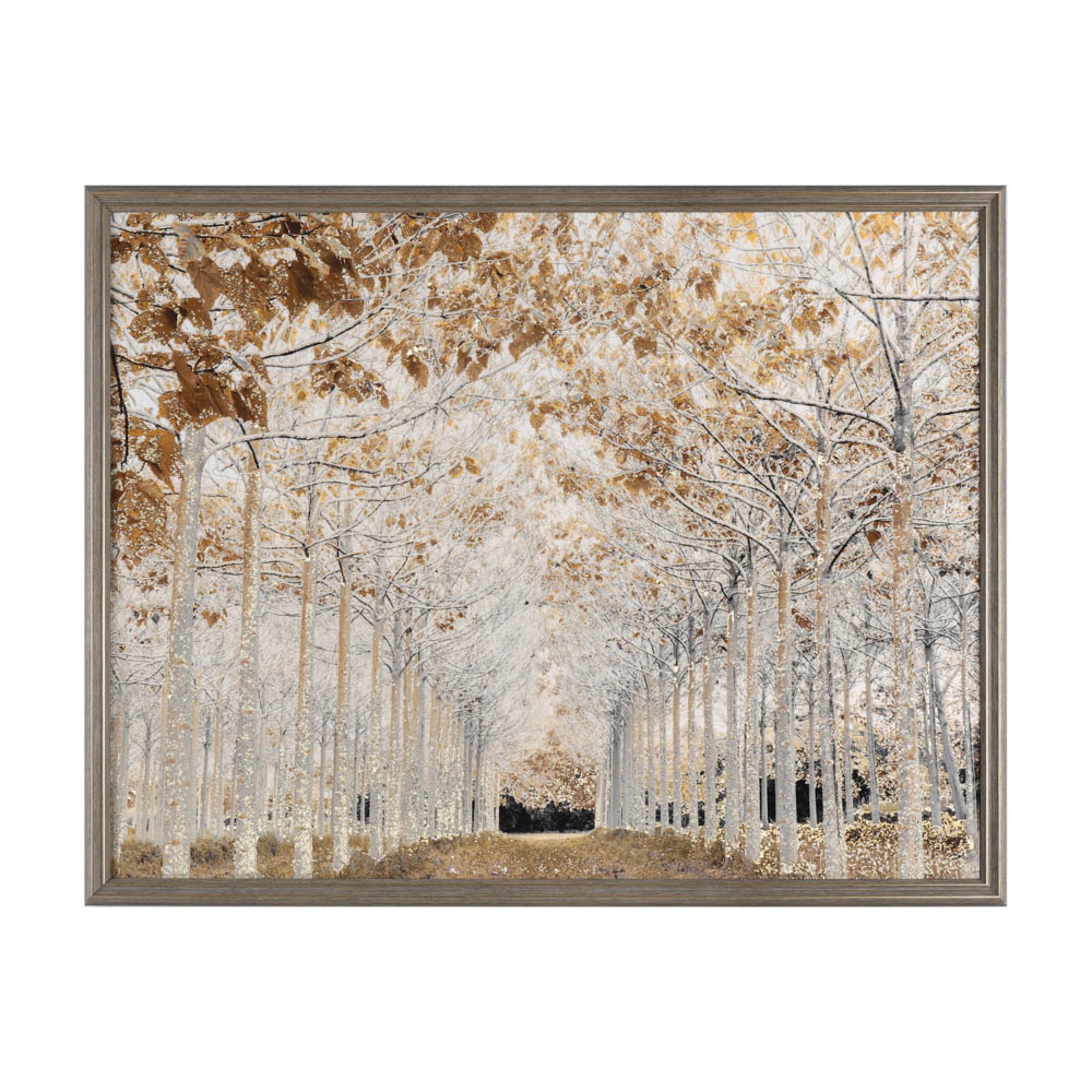 Framed print avenue of trees 120 x 90cm