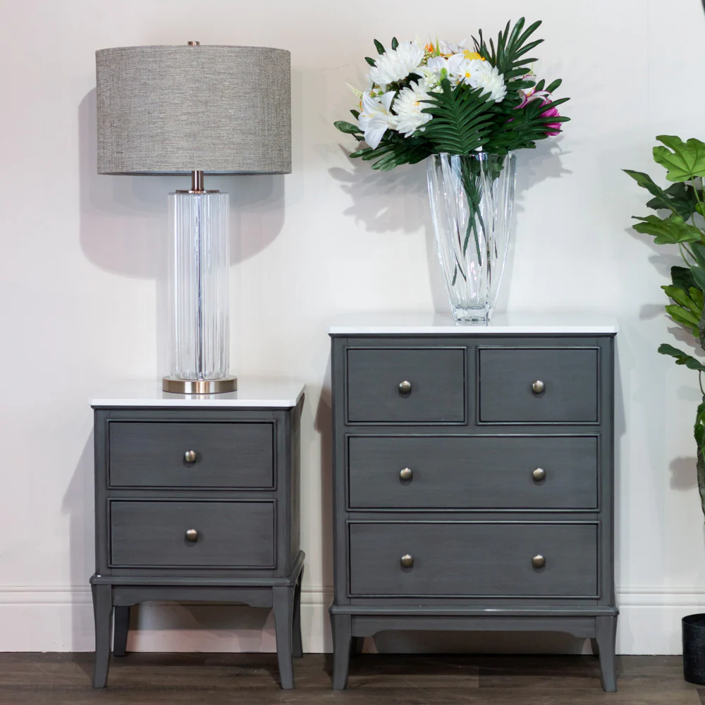 MONROE DRAWER CABINET WITH MARBLE TOP - Image 3