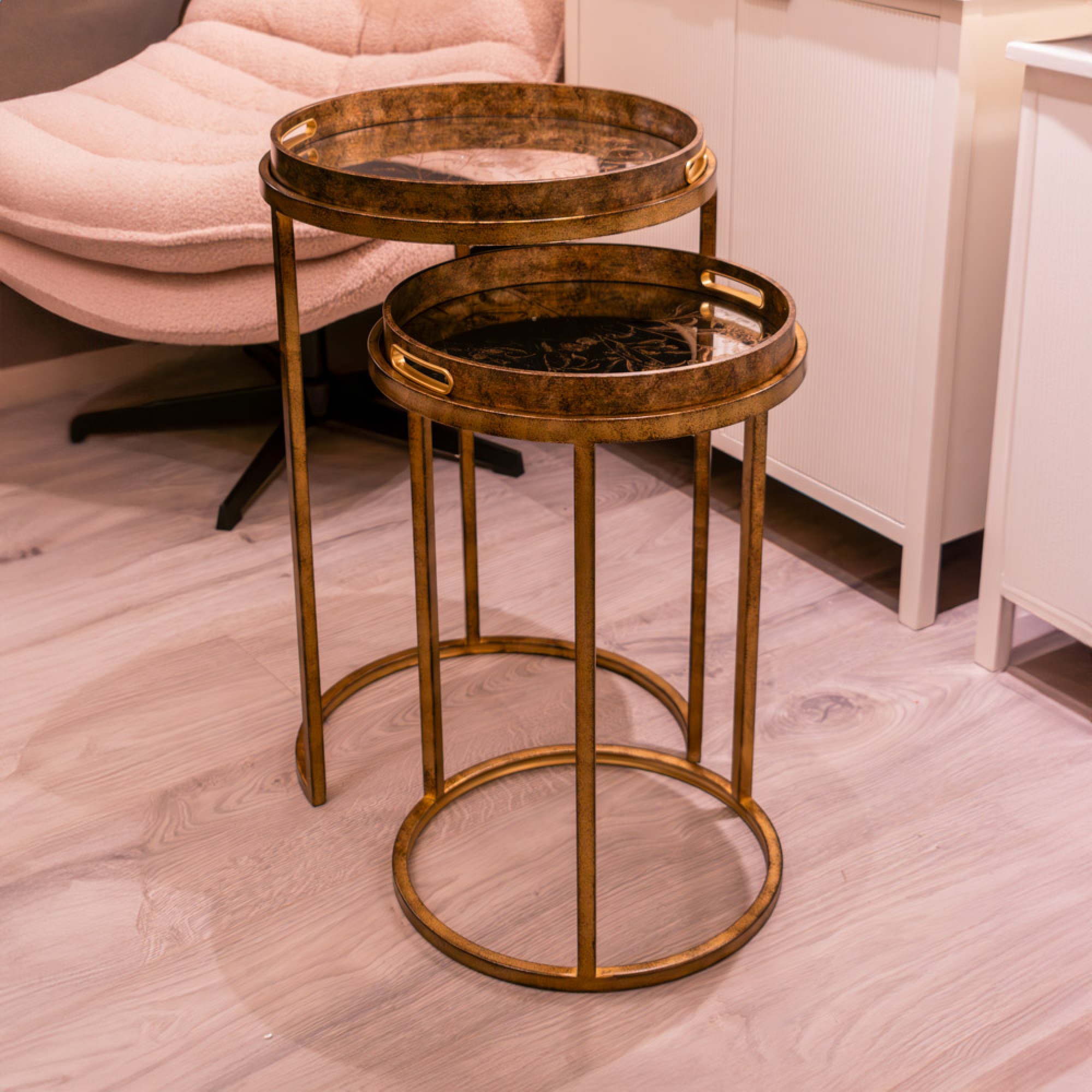 Vela S/2 Tables Gold