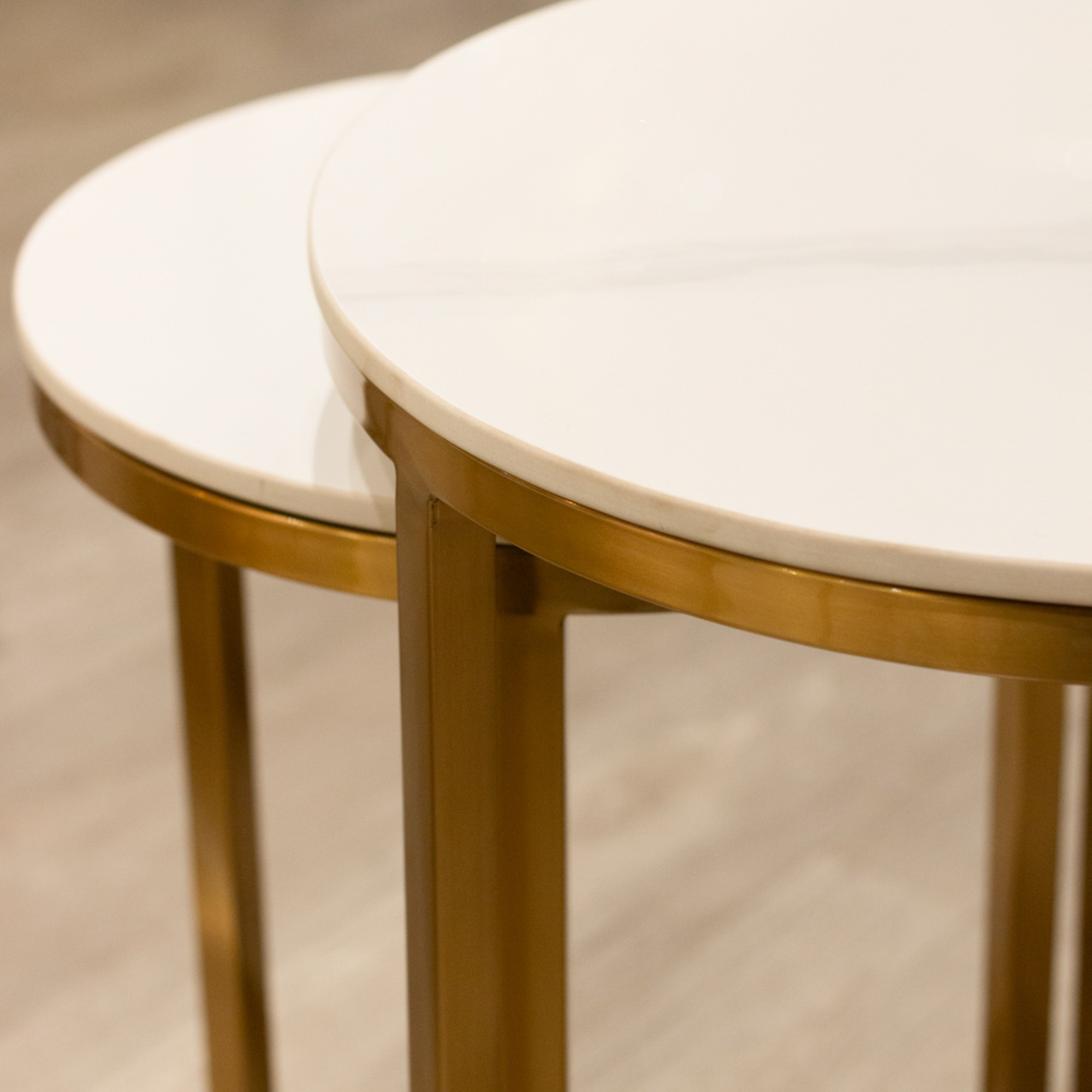 Vienna S/2 Marble Side Tables - Image 2