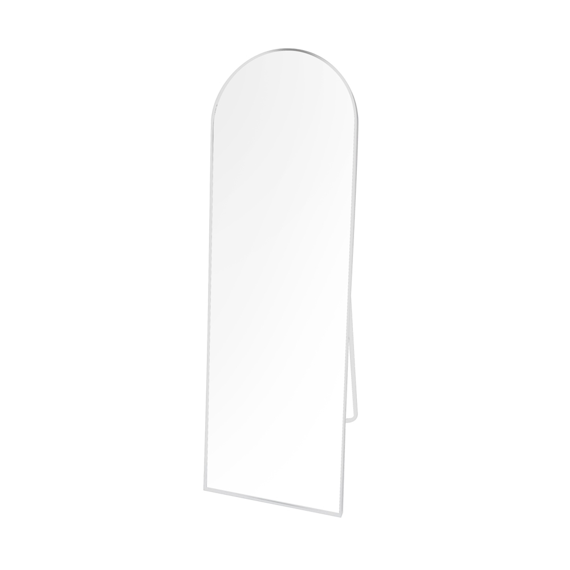 'Modena' Floor Standing Mirror - White - 160cm