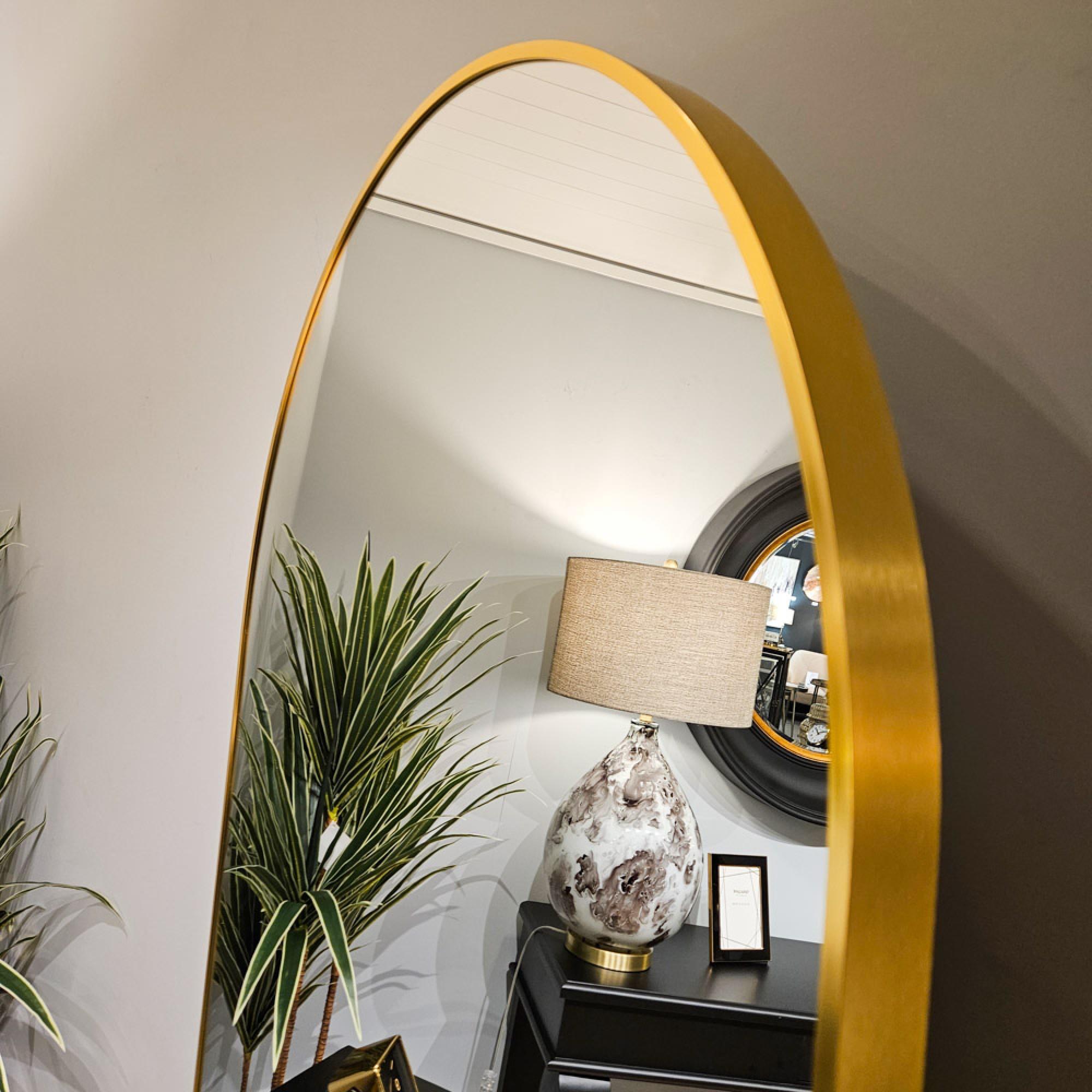 'Modena' Arch Leaner Mirror - Gold - 180cm - Image 3