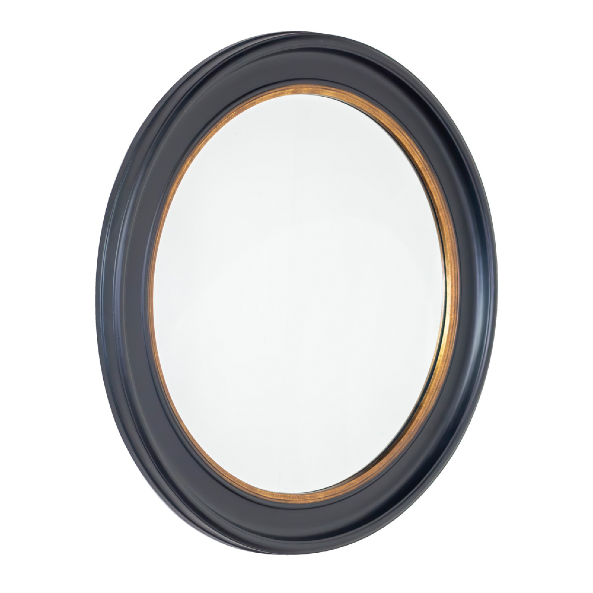 Macy round mirror black/gold 90cm