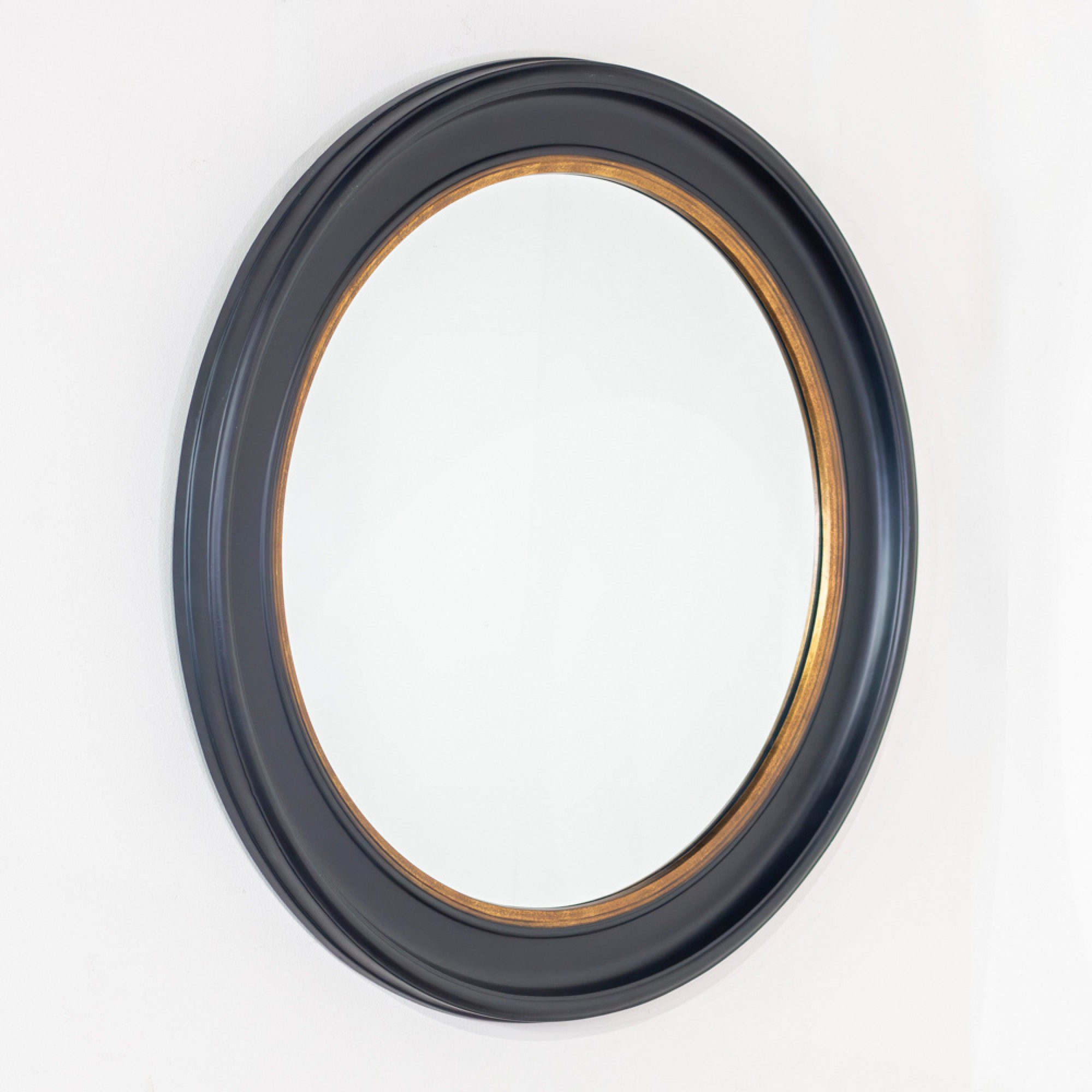 Macy round mirror black/gold 90cm