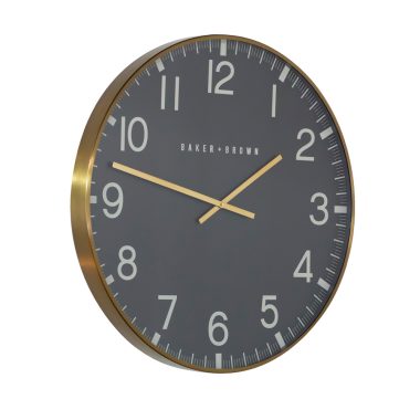 Baker and brown clocksmith black/brass 76cm