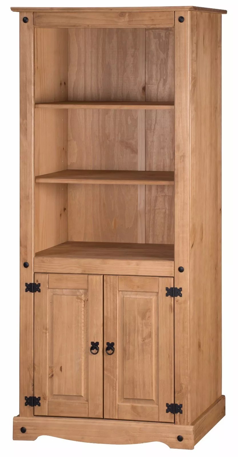 Corona Solid Pine 2 Door Bookcase - Image 2
