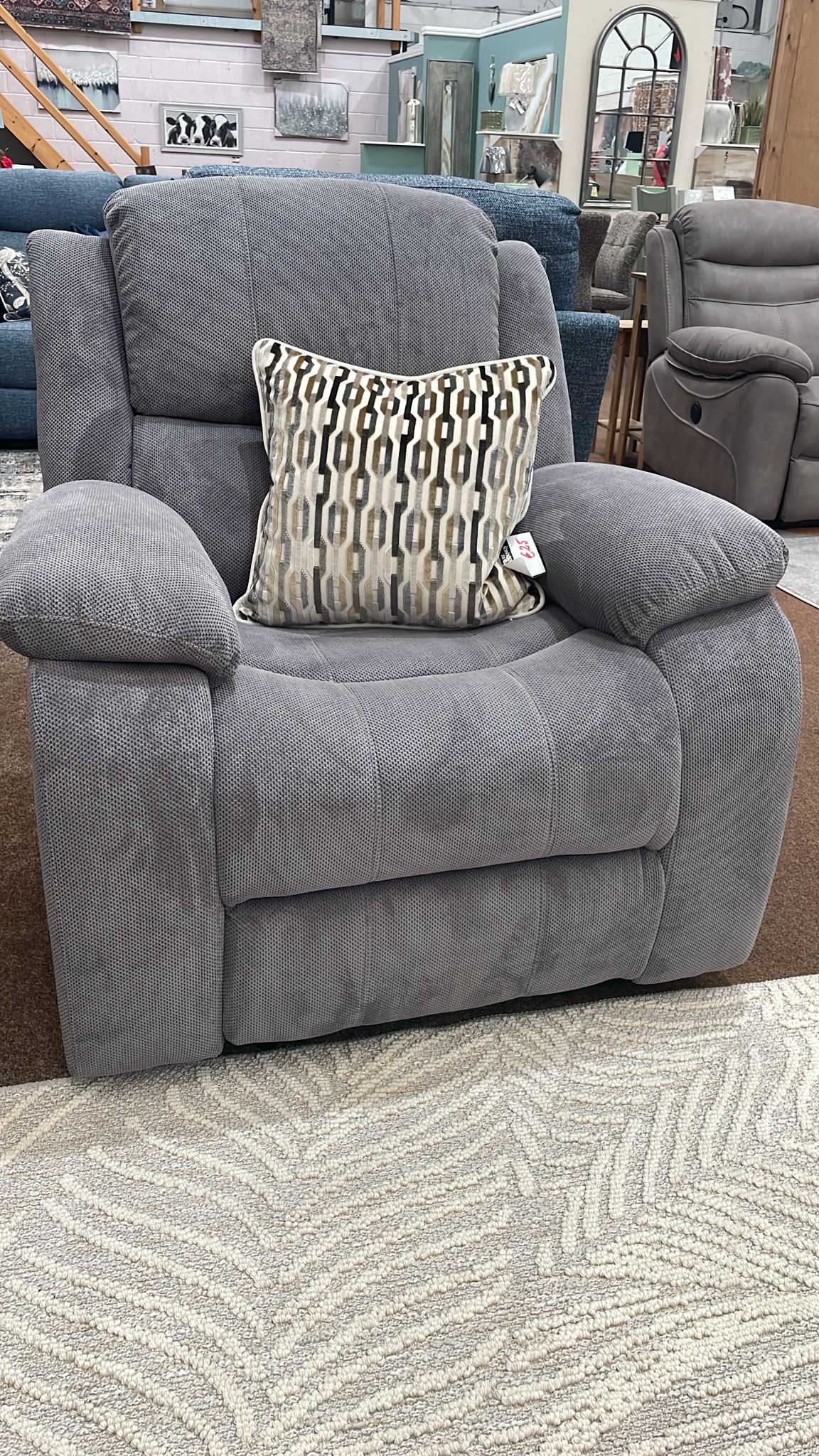 The Jenny Grey Fabric Reclining Sofas - Image 7