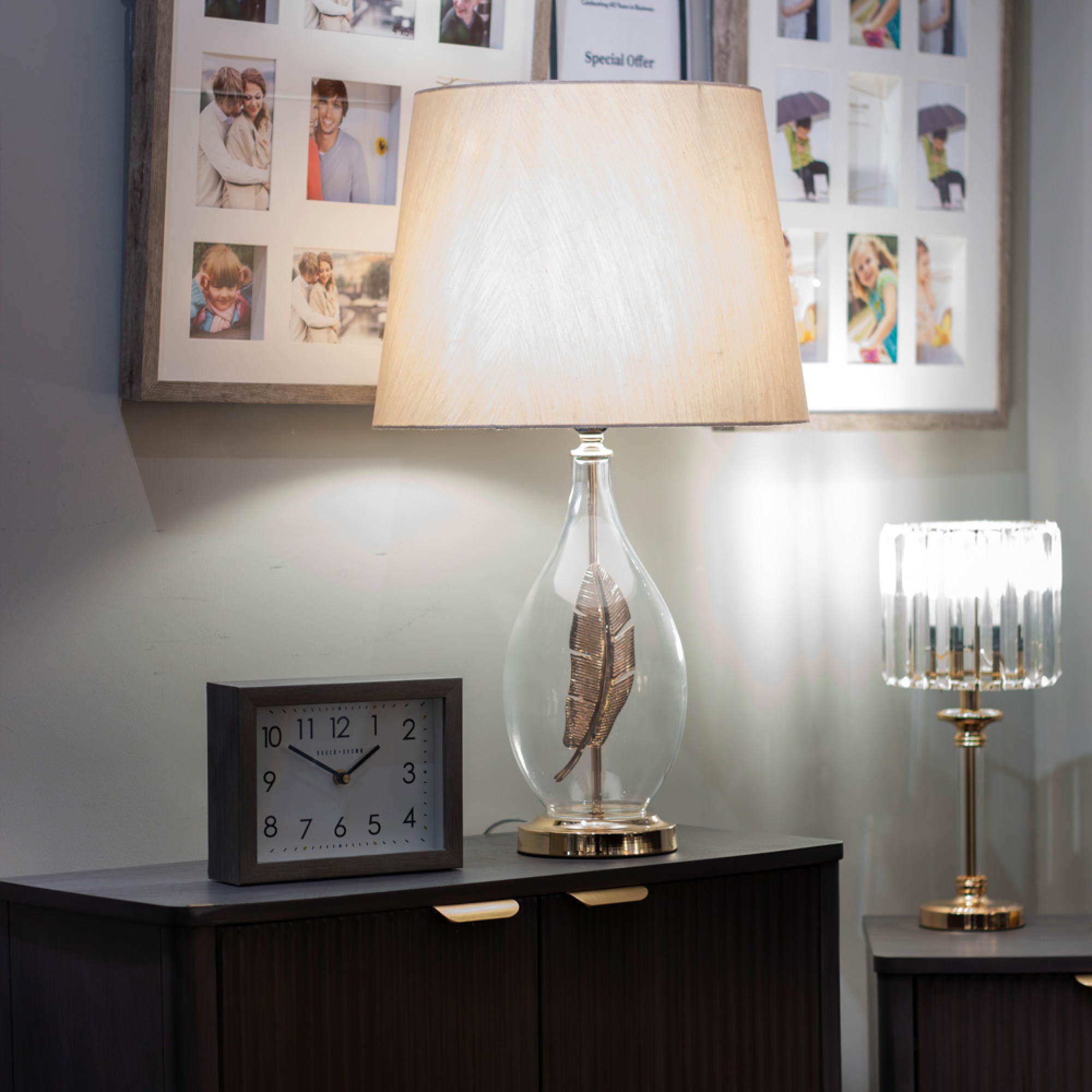 Sora feather table lamp 62cm