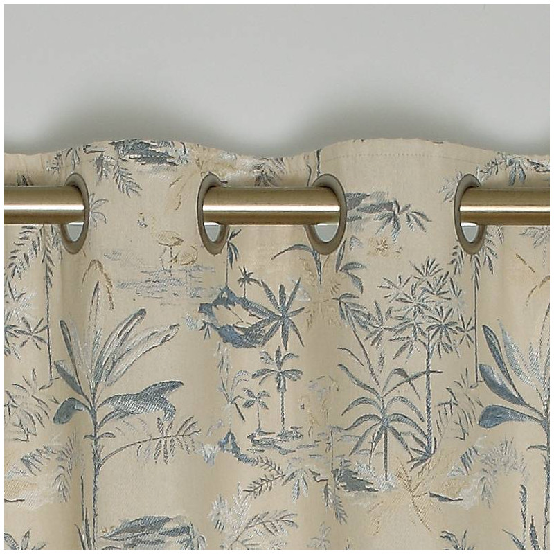 Tropic Beige Interlined Curtains