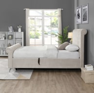 Carlow Grey Bed Gas lift Bed - available in Grey & Beige - Image 5