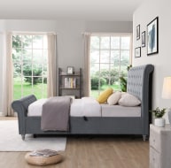 Kilkenny Side Gas-Lift Bed - available Silver & Grey - Image 2