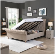 Kilkenny Side Gas-Lift Bed - available Silver & Grey - Image 4