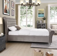 Kilkenny Grey Bed available Grey and Silver - Image 7