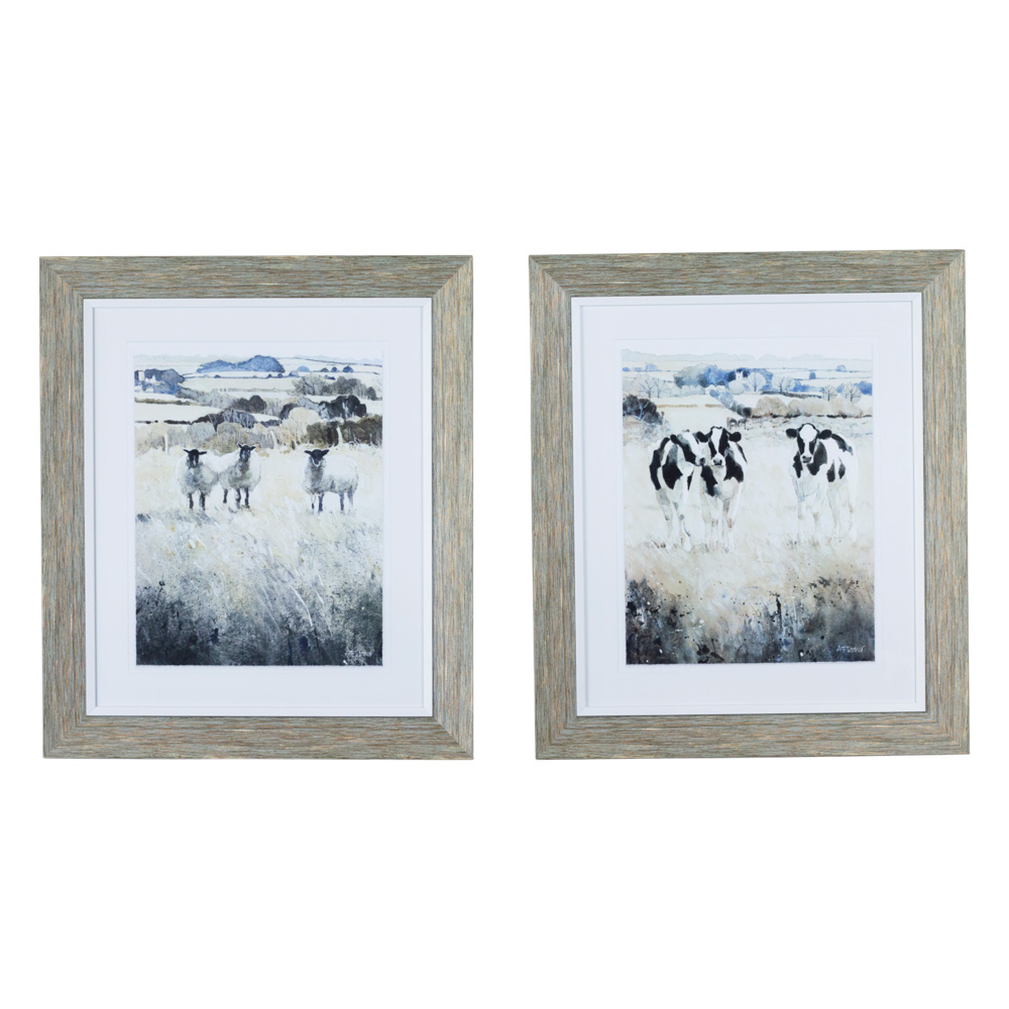 Framed print curious chatter 58 x 50 cm 2 asst - set of 2 - Image 3