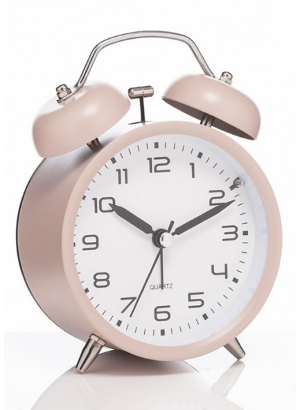 The Clock Company Traditional Alarm Clock in Pink 9.7x5.5x14.4cm