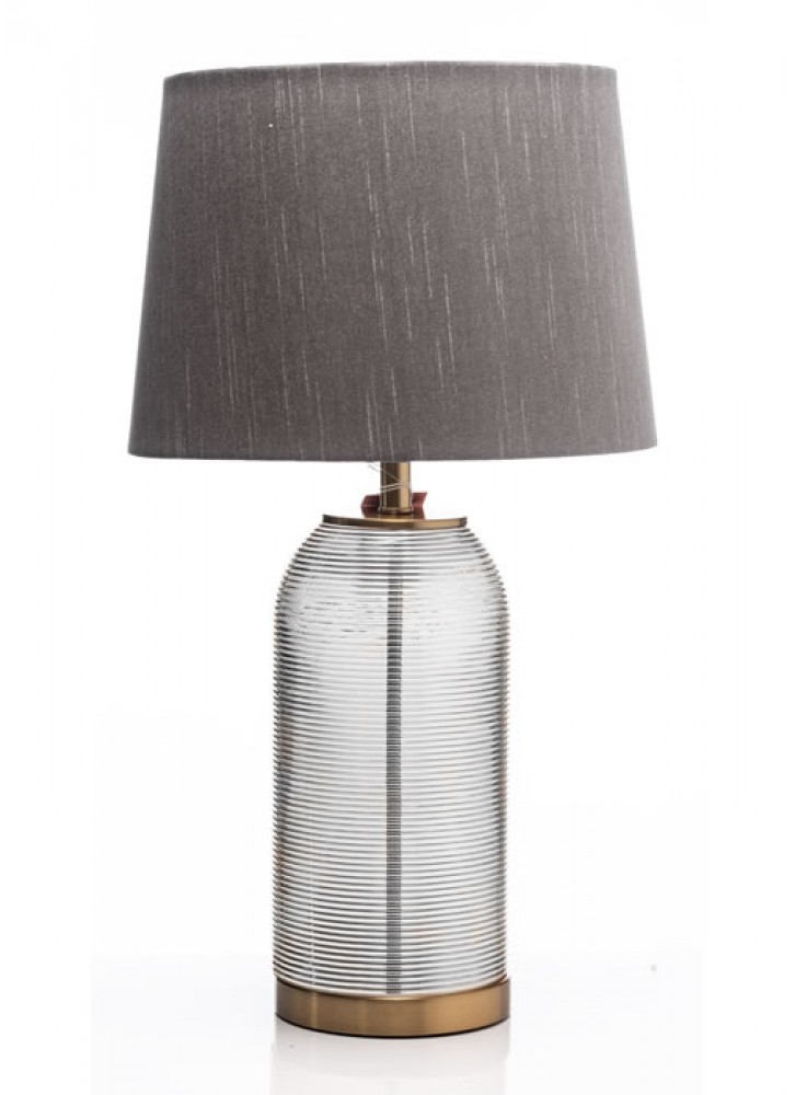The Grange Collection Amber Glass Table Lamp 33x56cm