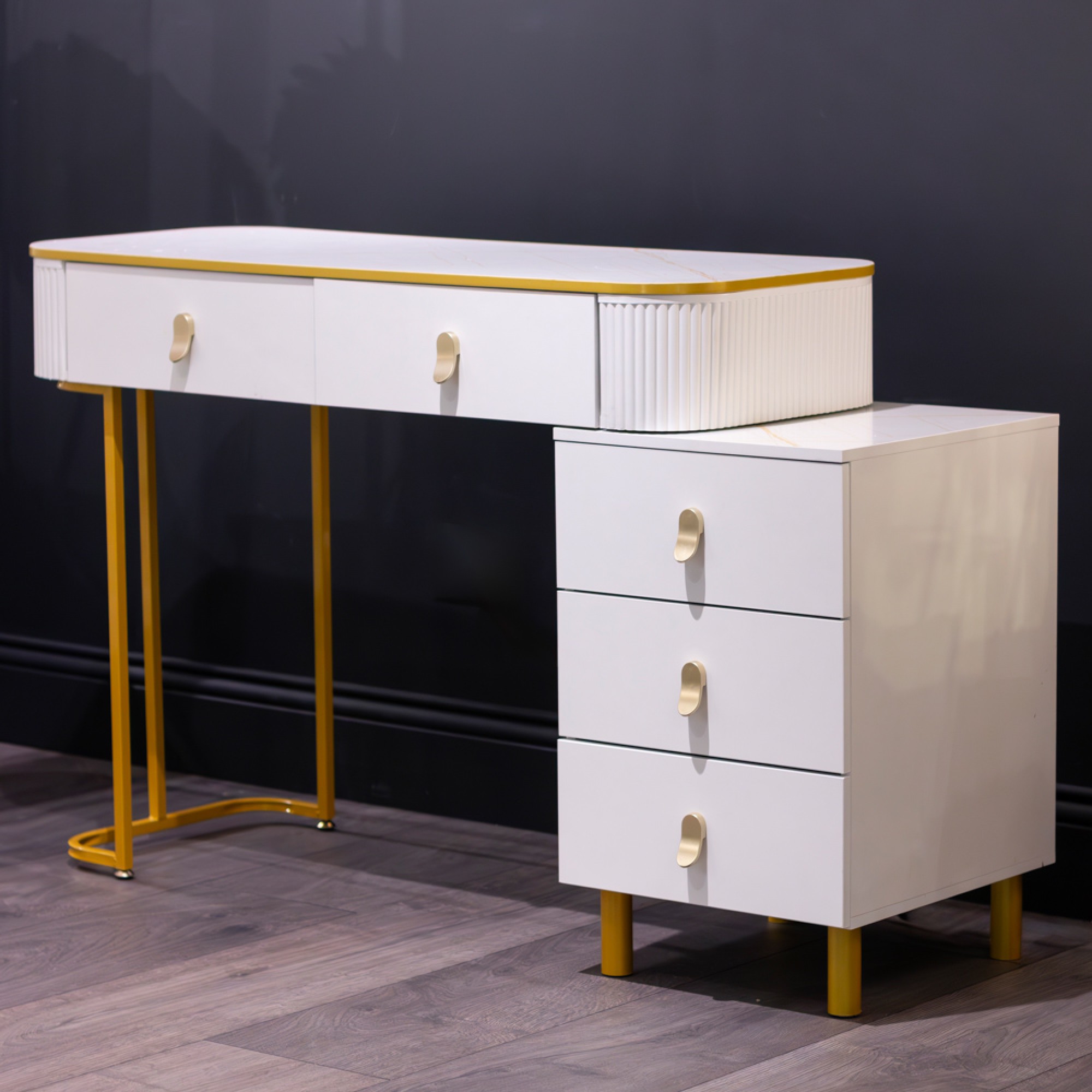 Nadia dressing table set white -TL6118 - Image 5