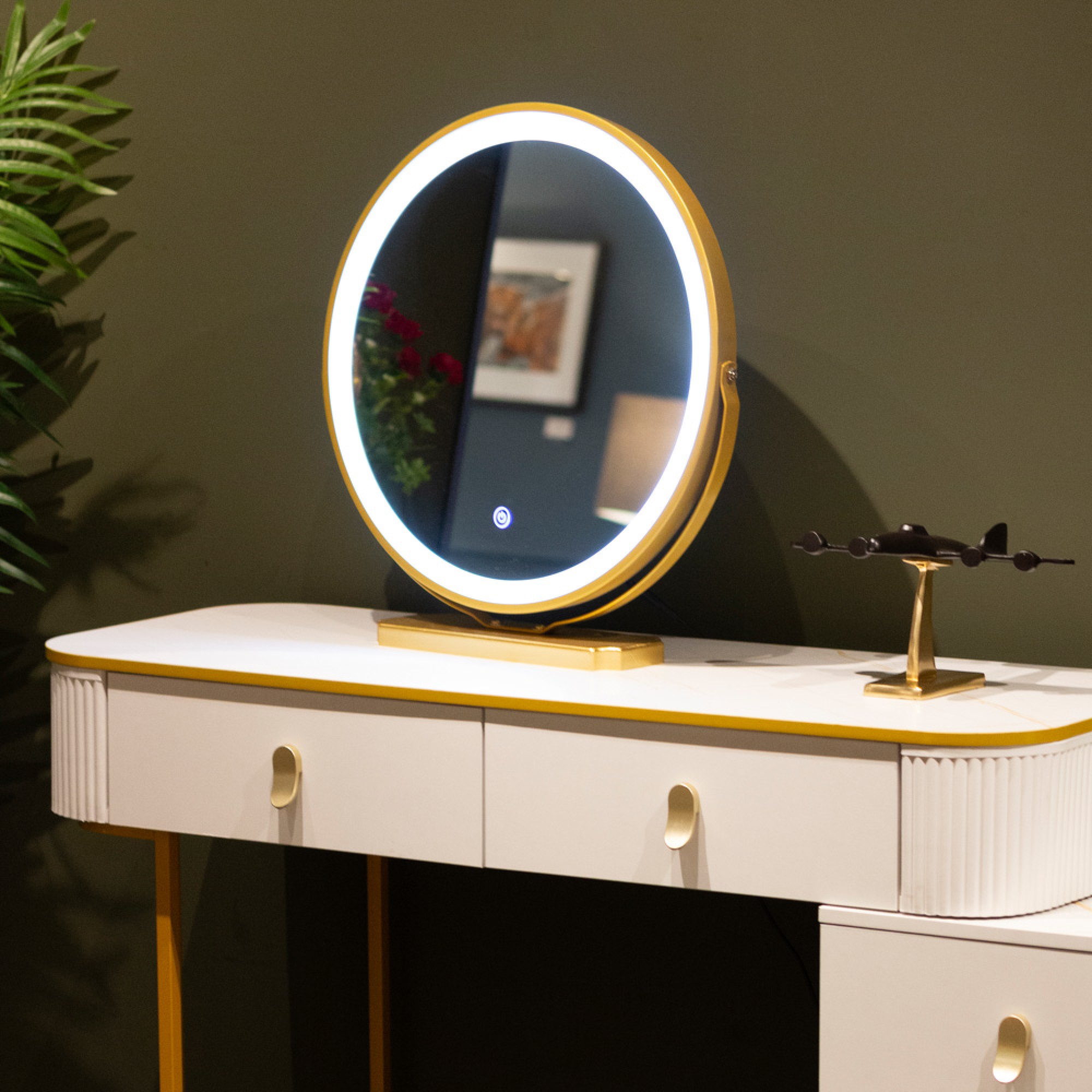 Nadia dressing table set white -TL6118 - Image 3