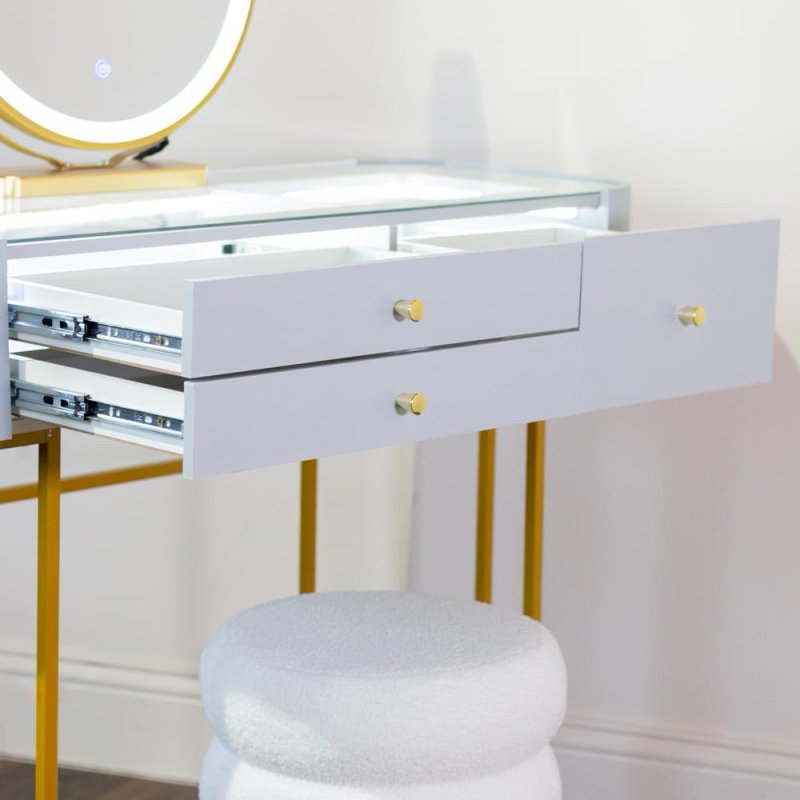 Layla Large Dressing Table Set With Stool - TL7284 - Image 4