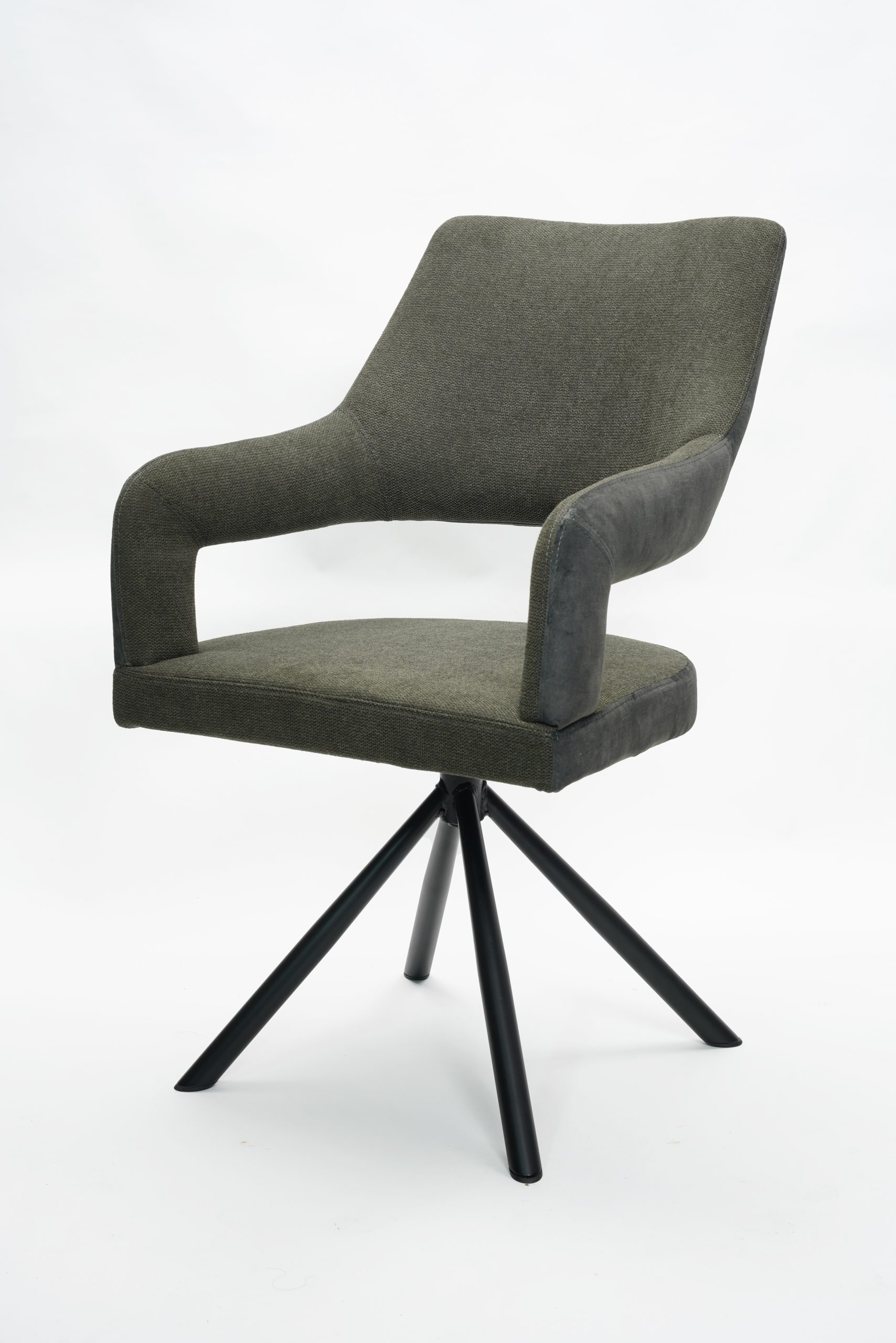 Belle Fabric Swivel Dining Chair - Image 3