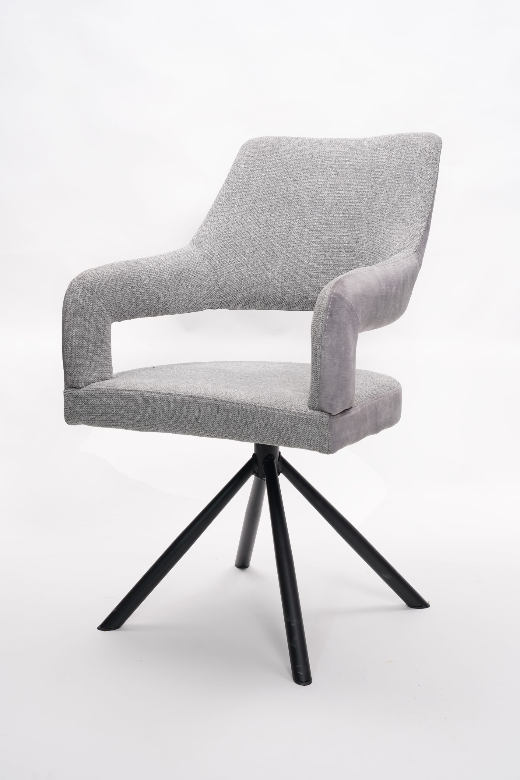 Belle Fabric Swivel Dining Chair - Image 6