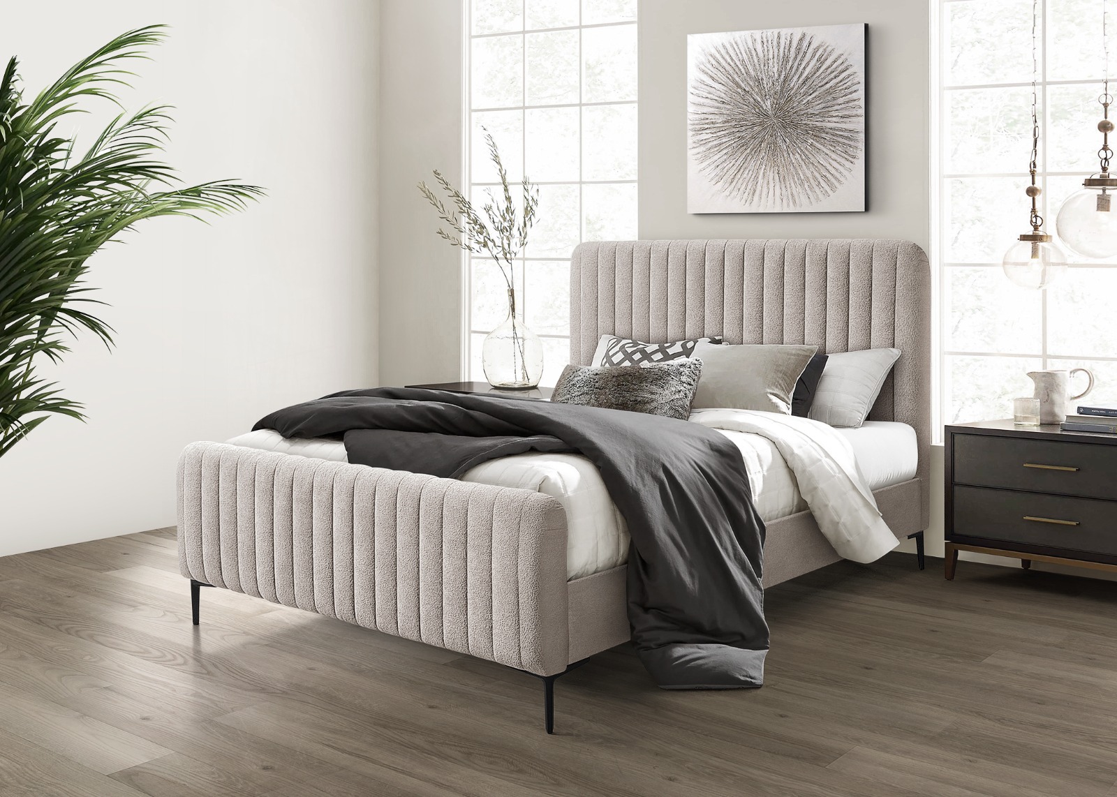 clarissa beige bed frame