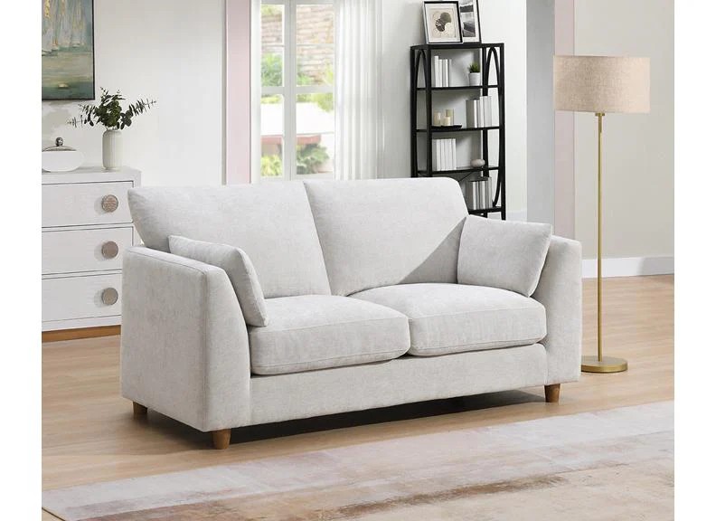 Alina Pearl Fabric Two Seat Sofa  - Stone - Pearl - Image 3
