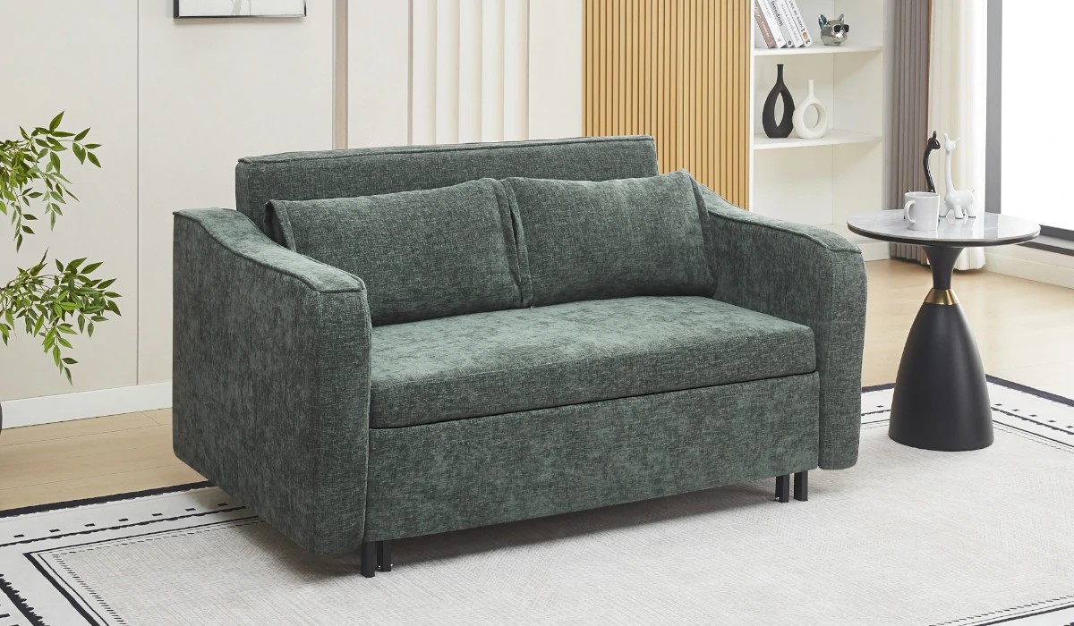 Aspen Sofa Bed - Terracotta / Winter Moss / Stone - Image 6
