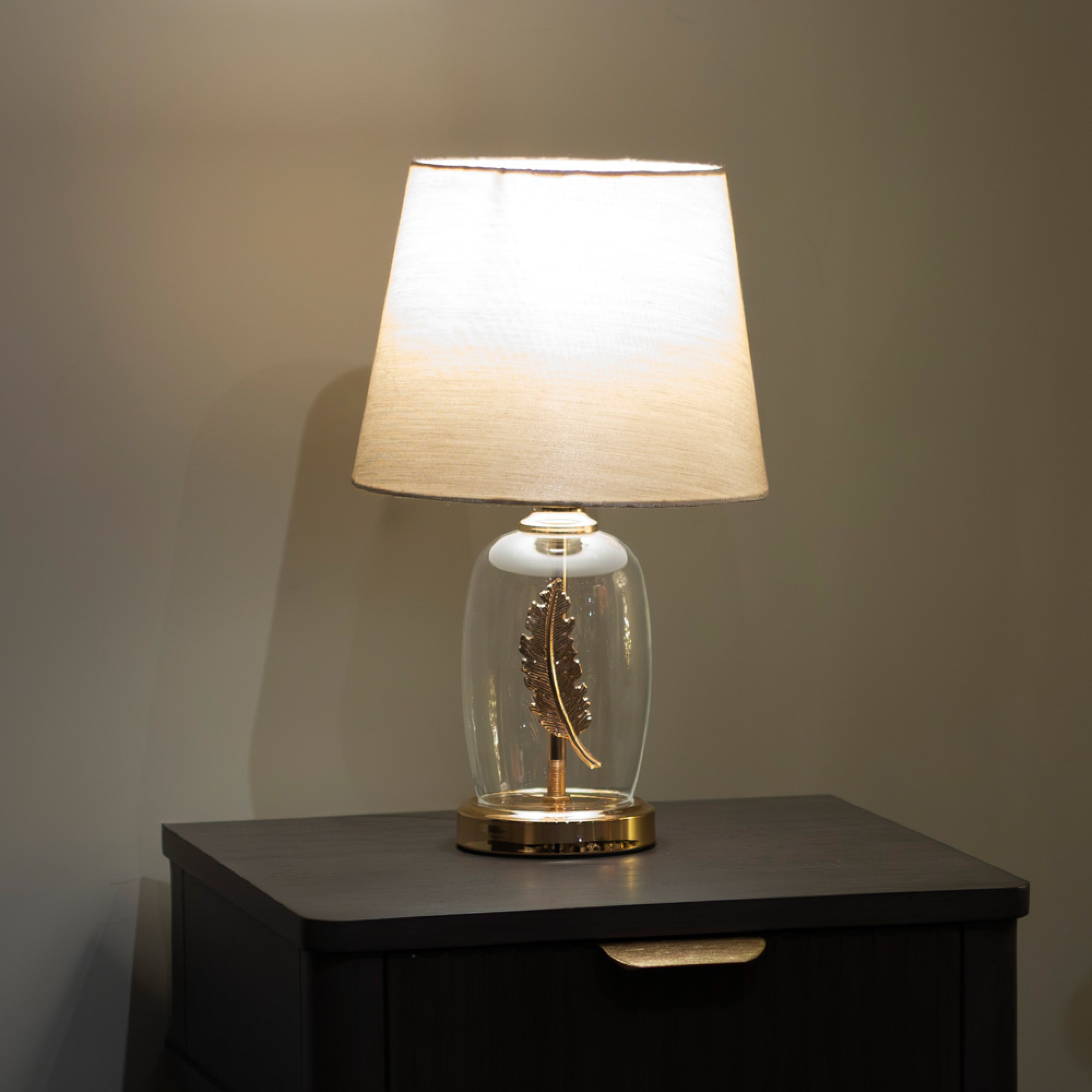 Sora Feather Bedside Lamp 33cm