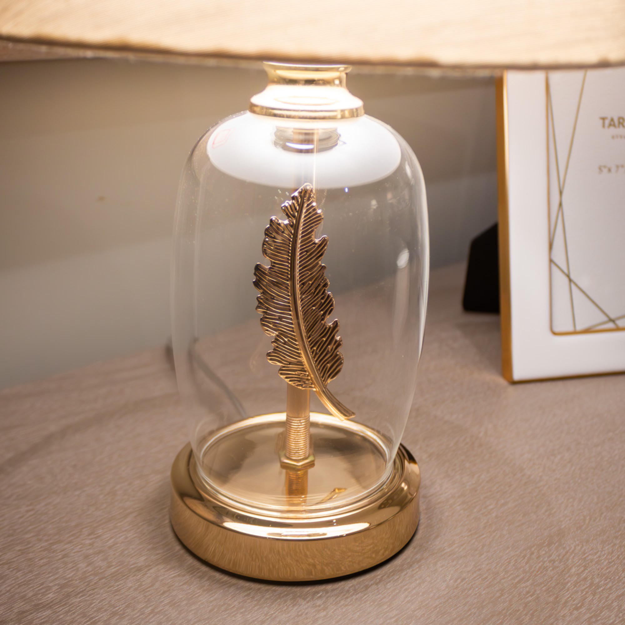 Sora Feather Bedside Lamp 33cm - Image 2