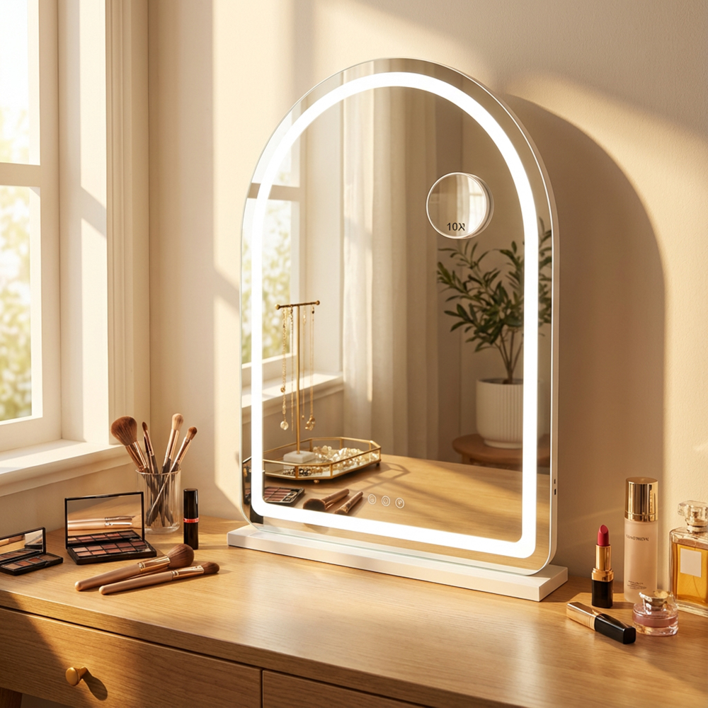 Hollywood Arch Vanity Mirror White 70 X 50CM