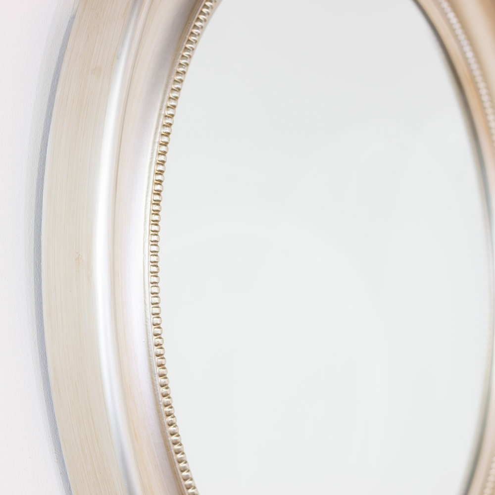 Lena wall mirror beaded round champagne - Image 3