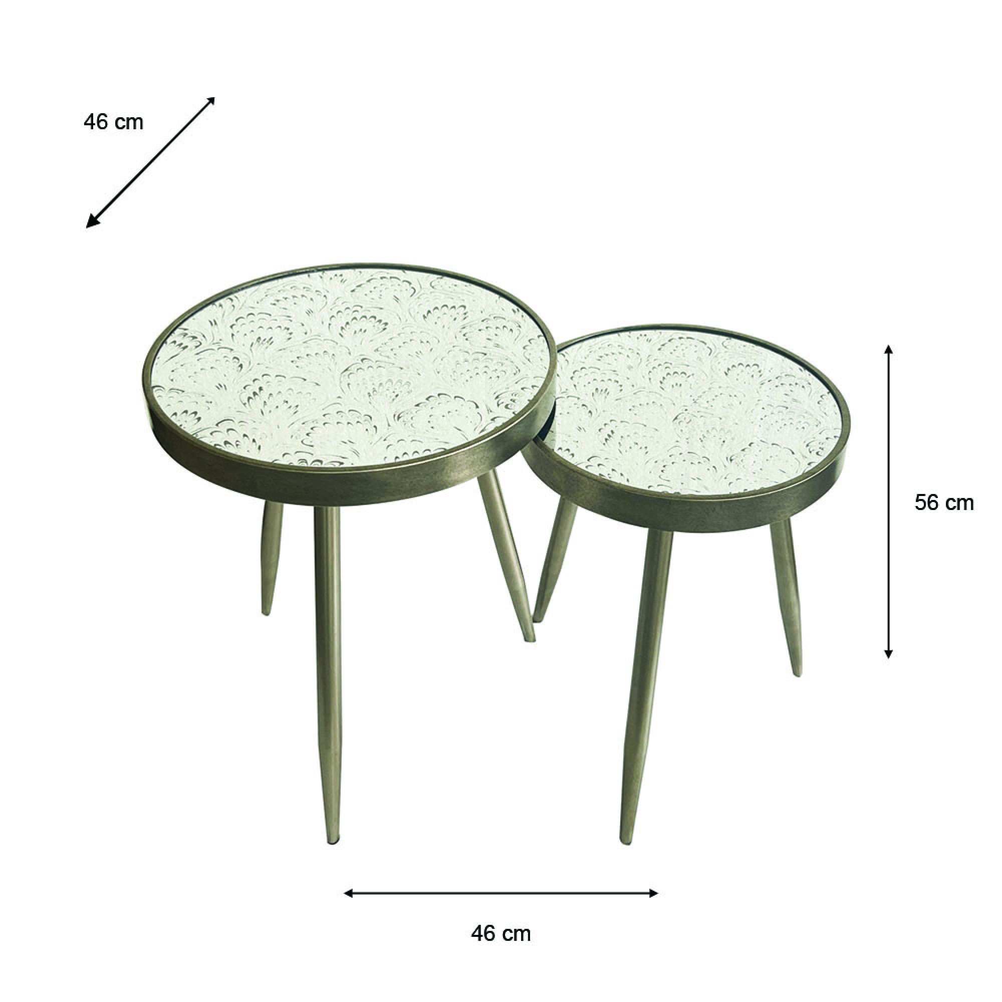 Lyra s/2 side tables champagne - Image 3